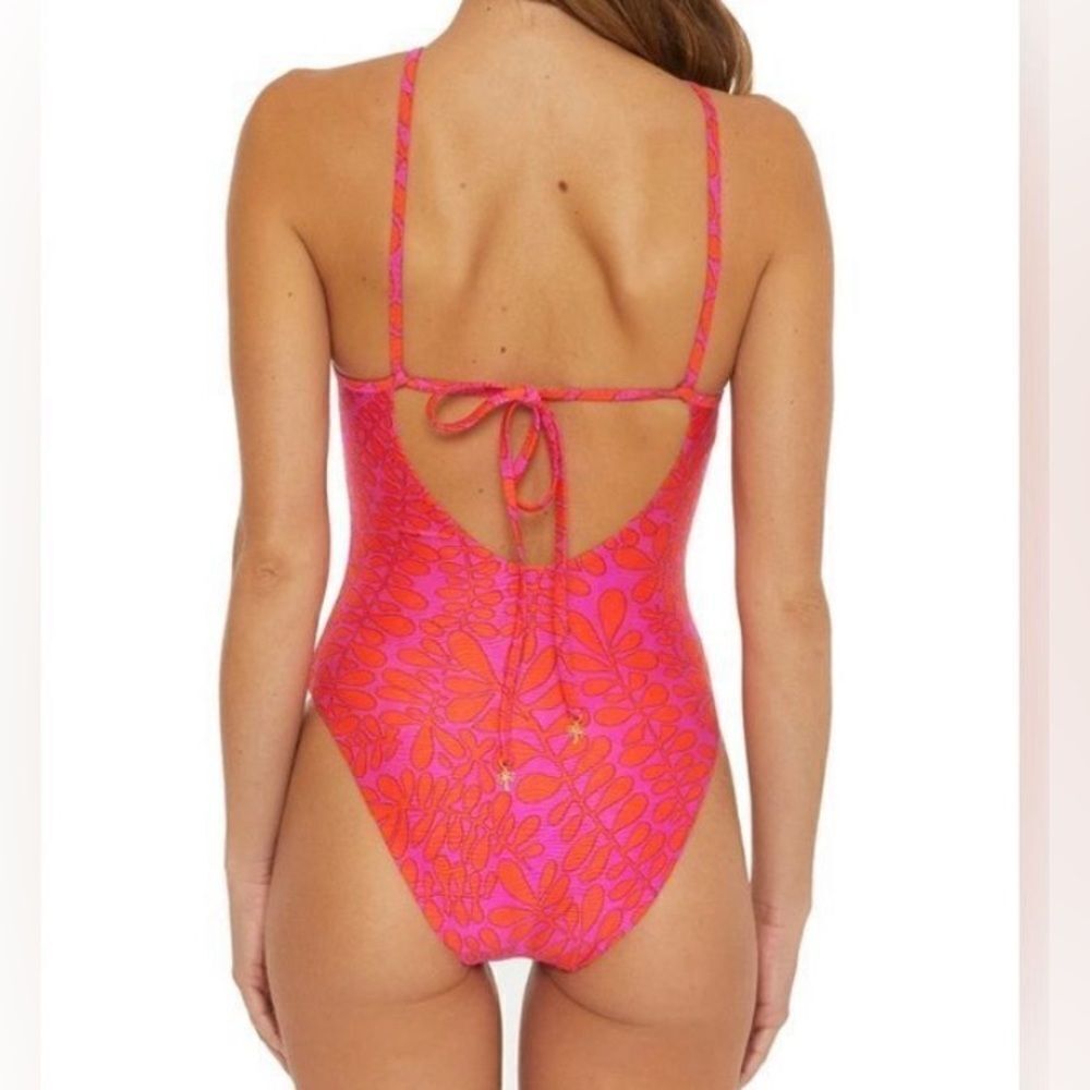 Trina Turk TRELLIS HIGH NECK REVERSIBLE ONE PIECE- SZ 8 - Picture 4 of 9
